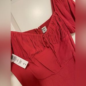 Aritzia Sunday Best red mini dress size medium BRAND NEW with tags
